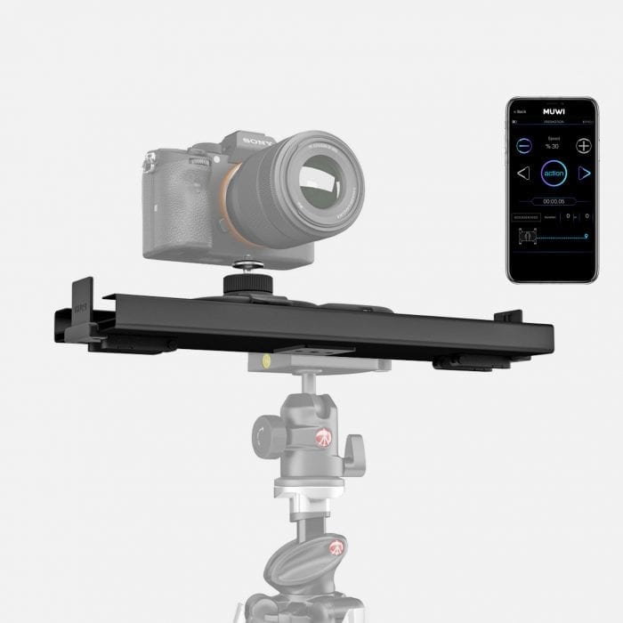 Easy to set up slider Track is compatible with any tripod